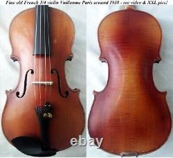 VIOLON VUILLAUME ANCIEN 3/4 - vidéo - RARE ANTIQUE ? 559