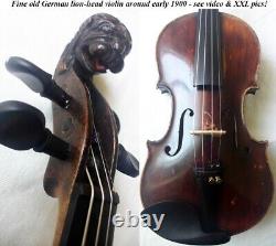 Vidéo de violon Lionhead ancien rare de qualité fine Lion Head? 522