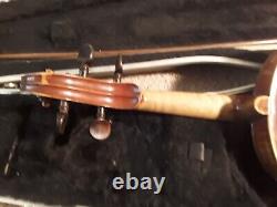 Vieil violon antique 4/4, violon d'occasion vintage, étui Maggini, archet, regarder la vidéo.