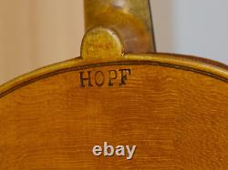 Vieil violon vintage 4/4 Geige alto violoncelle violon estampillé HOPF Nr. 1968