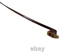Vieux arc de violon en argent antique VTG en nacre de mère et ébène fabriqué en Allemagne