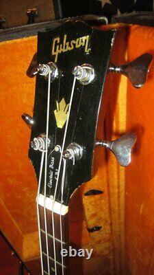 Vintage 1969 Gibson Eb-1 Violin Bass Electric Bass Avec Original Case & Endpin