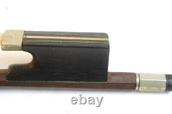 Vintage Antique Allemand Violon Bow Ebony Frog Octagon Stick 65g