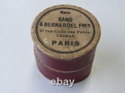 Vintage Antique Violon Bow Rosin Gand & Bernardel Paris France Rare Boîte Originale