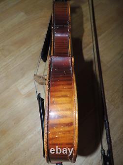 Vintage John Juzek Prague Czech Violon Instrument Avecbow In Hard Case As Is