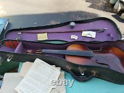 Vintage Montgomery Curat Stradivarius Réplique Violon Dans Le Boîtier Original