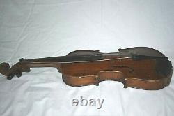 Violine Antique Du Xixème Siècle Hopf Taille 1/2 Tigre Une Pièce Retour Restoration
