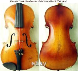 Violine Stradiuarius Fine Old Czech -video- Antique Master Rare 366