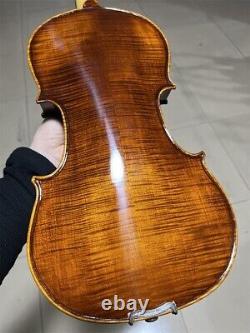 Violon 4/4 à la flamme très intense fabriqué à la main en taille réelle avec étui et archet 042703