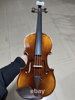 Violon 4/4 à la flamme très intense fabriqué à la main en taille réelle avec étui et archet 042703