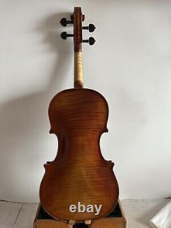 Violon 4/4 modèle Guarneri 1PC en érable flammé massif avec table en épicéa fait main K4166