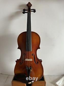 Violon 4/4 modèle Guarneri 1PC en érable flammé massif avec table en épicéa fait main K4166