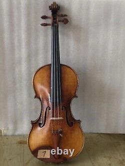 Violon 4/4 modèle Guarneri en érable flammé massif dos en épicéa haut main ancien Style No 7