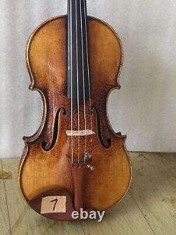 Violon 4/4 modèle Guarneri en érable flammé massif dos en épicéa haut main ancien Style No 7