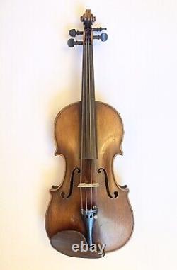 Violon Ancien Vieille Fiddle Vintage Antique avec Archet et Étui Taille 4/4