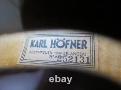 Violon Karl Höfner KH206 vintage, 4/4, Allemagne, vers les années 1960 Magnifiquement beau