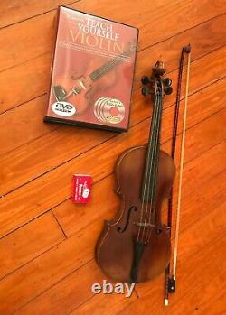 Violon Vintage Avec Bow & Extras. Une Vieille Fiddle. Copie En Strad Made In Germany