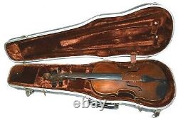 Violon antique du XIXe siècle HOPF Taille 1/2 Dos en une pièce de tigre RESTAURATION