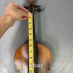 Violon en bois ancien des années 1800, instrument 4x4 fait main 22 VTG