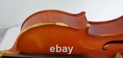 Vtg Antique Bausch Violin Avec Bow Student Instrument Practice Classic W Case
